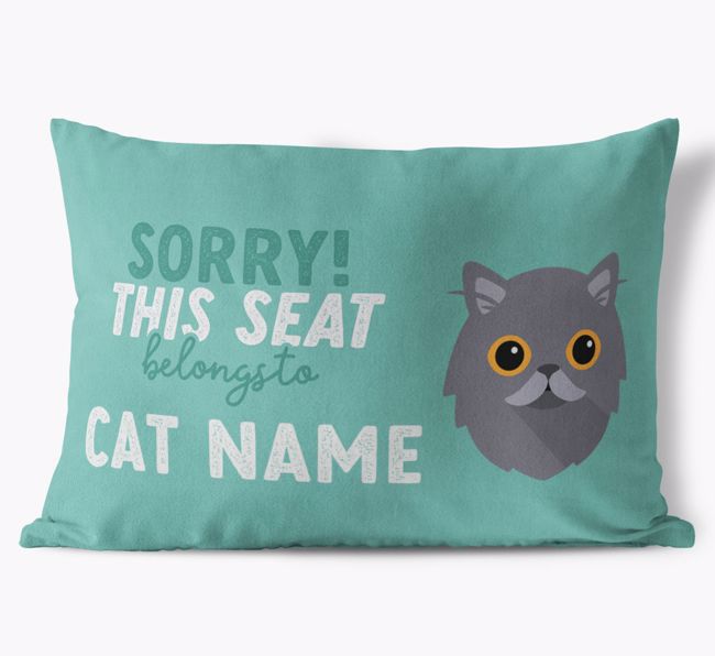 Sorry This Seat Belongs To: Personalised {breedCommonName} Soft Touch Cushion